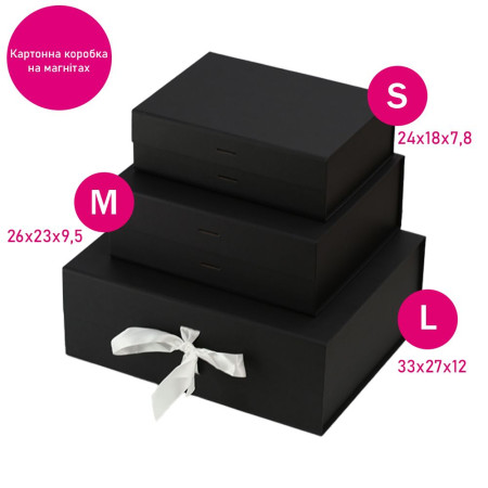 Подарункова коробка 24 х 18 см Bergamo Aurum (чорний)