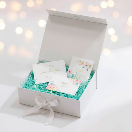 Подарункова коробка 33 х 27 см Bergamo Aurum (білий)