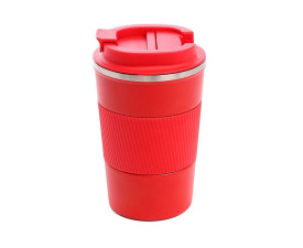 Термокружка 350 мл сталева Line Art Cyprus, вакуумна (червоний)