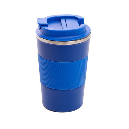 Термокружка 350 мл сталева Line Art Cyprus, вакуумна (синій)