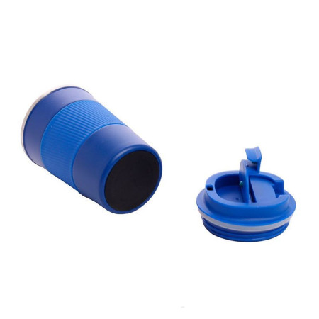 Термокружка 350 мл сталева Line Art Cyprus, вакуумна (синій)