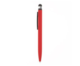 Ручка-стилус металева кулькова Bergamo Soft (червоний)