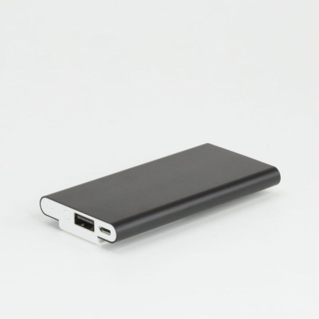 Повербанк 3000 mAh Bergamo HitClip, з кліпсою, світлодіодний індикатор (білий/чорний)