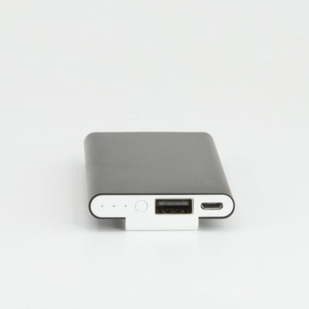 Повербанк 3000 mAh Bergamo HitClip, з кліпсою, світлодіодний індикатор (білий/чорний)