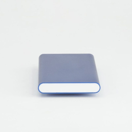 Повербанк 3000 mAh Bergamo HitClip, з кліпсою, світлодіодний індикатор (білий/синій)