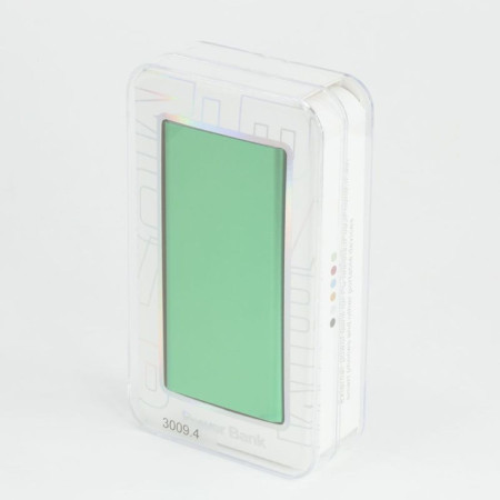 Повербанк 3000 mAh Bergamo HitClip, з кліпсою, світлодіодний індикатор (білий/зелений)