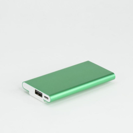 Повербанк 3000 mAh Bergamo HitClip, з кліпсою, світлодіодний індикатор (білий/зелений)