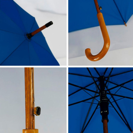 Парасоля-тростина напівавтоматична Bergamo Toprain (яскраво-синій)