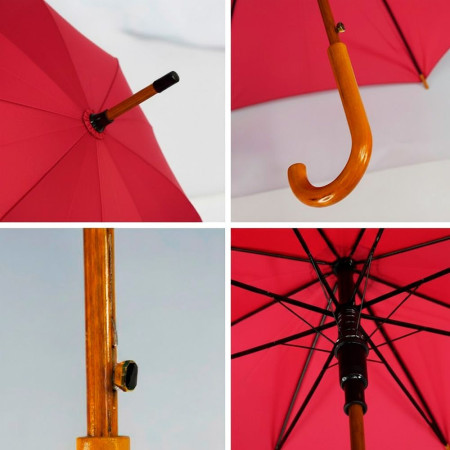 Парасоля-тростина напівавтоматична Bergamo Toprain (червоний)