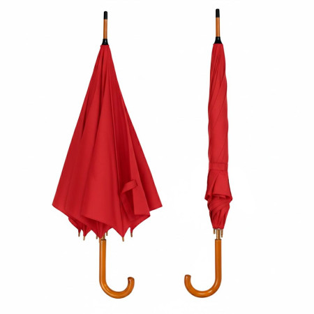 Парасоля-тростина напівавтоматична Bergamo Toprain (червоний)