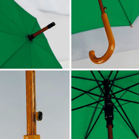 Парасоля-тростина напівавтоматична Bergamo Toprain (зелений)