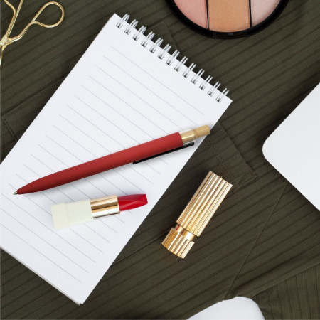 Ручка металева кулькова Bergamo Amur (червоний)