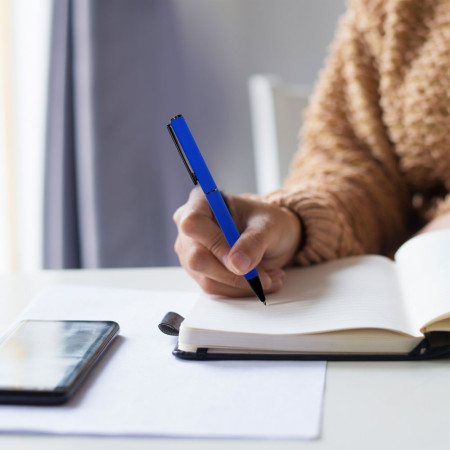 Ручка металева кулькова Bergamo Elbe (синій)