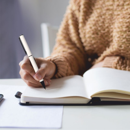 Ручка металева кулькова Bergamo Elbe (білий)