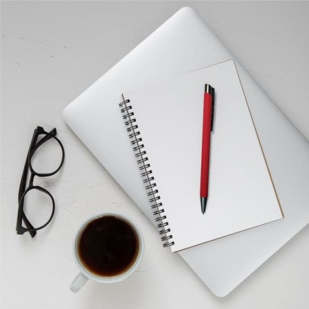 Ручка металева кулькова Bergamo Limpopo (червоний)