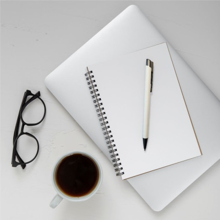 Ручка металева кулькова Bergamo Limpopo (білий)