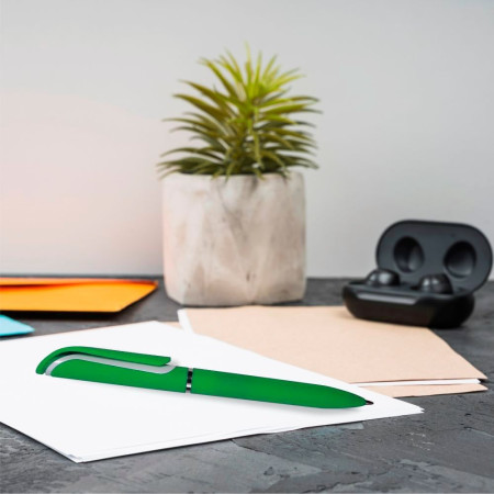 Ручка пластикова кулькова Bergamo Isa (зелений)