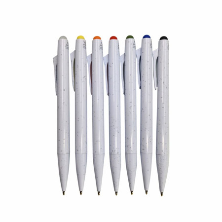 Ручка пластикова гелева Bergamo Ottawa (білий/чорний)