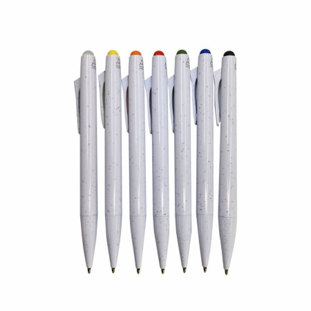 Ручка пластикова гелева Bergamo Ottawa (білий/синій)