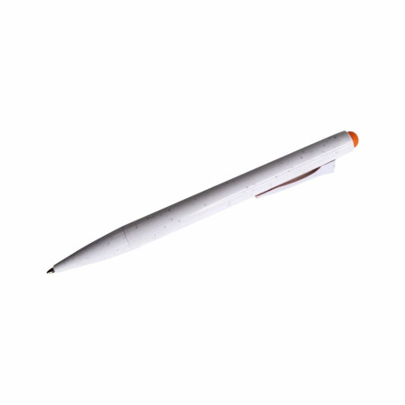 Ручка пластикова гелева Bergamo Ottawa (білий/помаранчевий)