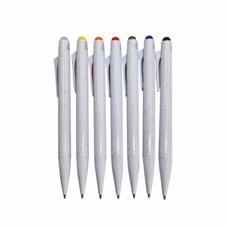 Ручка пластикова гелева Bergamo Ottawa (білий/зелений)