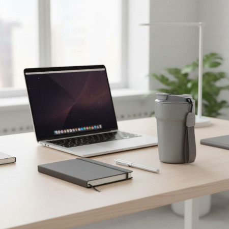 Блокнот в клітинку А5 Berganote Soft, тверда обкладинка (сірий) Блокнот в клітинку А5 Berganote Soft, тверда обкладинка (сірий)