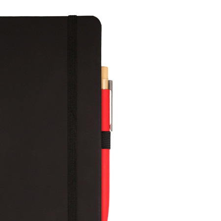 Блокнот в клітинку А5 Berganote Soft, тверда обкладинка (чорний)