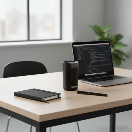 Блокнот в клітинку А5 Berganote Soft, тверда обкладинка (чорний)