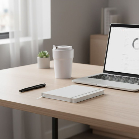 Блокнот в клітинку А5 Berganote Soft, тверда обкладинка (білий)