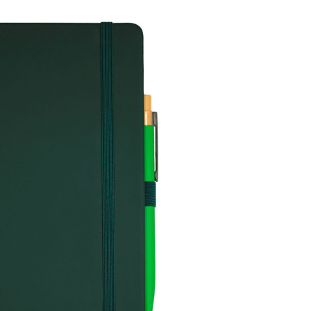 Блокнот в клітинку А5 Berganote Soft, тверда обкладинка (темно-зелений)