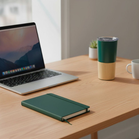 Блокнот в клітинку А5 Berganote Soft, тверда обкладинка (темно-зелений)