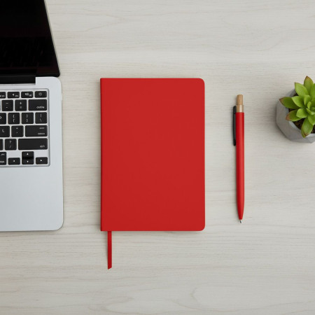 Блокнот в лінію А5 Berganote Flexible, м'яка обкладинка (червоний) Блокнот в лінію А5 Berganote Flexible, м'яка обкладинка (червоний)