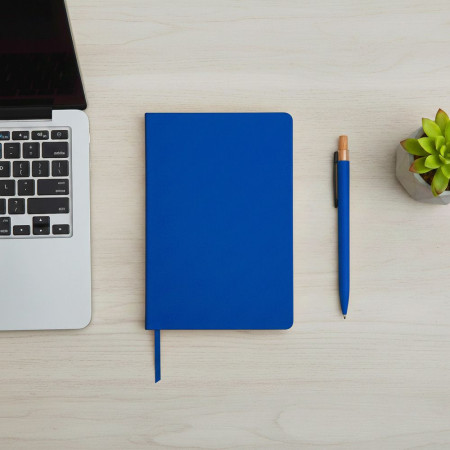 Блокнот в лінію А5 Berganote Flexible, м'яка обкладинка (синій) Блокнот в лінію А5 Berganote Flexible, м'яка обкладинка (синій)