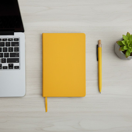 Блокнот в лінію А5 Berganote Flexible, м'яка обкладинка (жовтий)