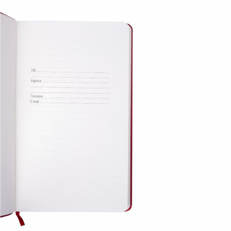 Блокнот в лінію А5 Berganote Delgado, м'яка обкладинка (червоний) Блокнот в лінію А5 Berganote Delgado, м'яка обкладинка (червоний)