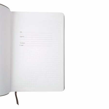 Блокнот в клітинку А5 Berganote Tessil, м'яка обкладинка (коричневий)