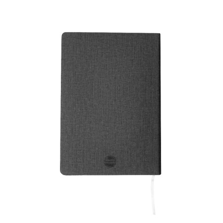 Блокнот в клітинку А5 Berganote Tessil, м'яка обкладинка (чорний)