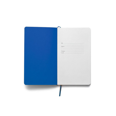 Блокнот в клітинку А5 Berganote Alanis, м'яка обкладинка (білий/синій) Блокнот в клітинку А5 Berganote Alanis, м'яка обкладинка (білий/синій)