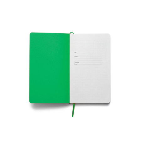 Блокнот в клітинку А5 Berganote Alanis, м'яка обкладинка (білий/зелений) Блокнот в клітинку А5 Berganote Alanis, м'яка обкладинка (білий/зелений)