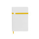 Блокнот в клітинку А5 Berganote Alanis, м'яка обкладинка (білий/жовтий)