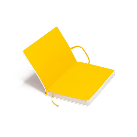 Блокнот в клітинку А5 Berganote Alanis, м'яка обкладинка (білий/жовтий)