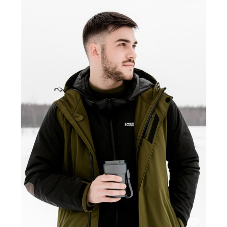 Термокружка 380 мл сталева Line Art Comfy, вакуумна (сірий)