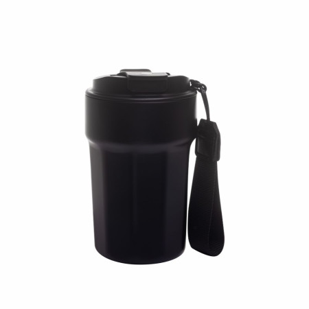 Термокружка 380 мл сталева Line Art Comfy, вакуумна (чорний)