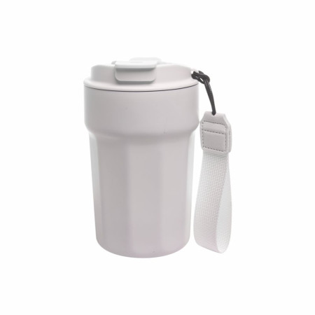 Термокружка 380 мл сталева Line Art Comfy, вакуумна (білий)