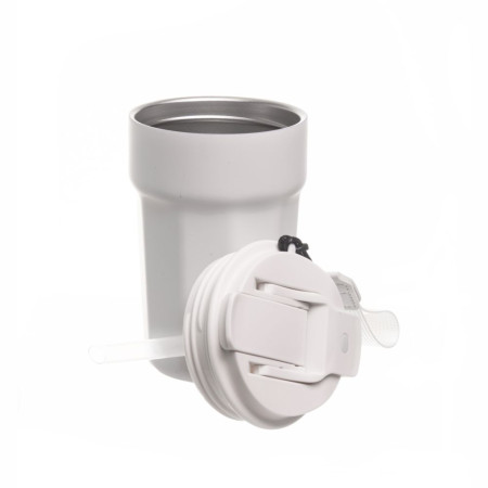 Термокружка 380 мл сталева Line Art Comfy, вакуумна (білий)