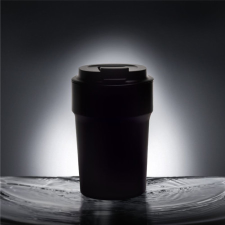 Термокружка 380 мл сталева Line Art Rhodes, вакуумна (чорний)