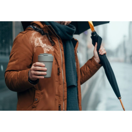 Термокружка 380 мл сталева Line Art Rhodes, вакуумна (сірий)