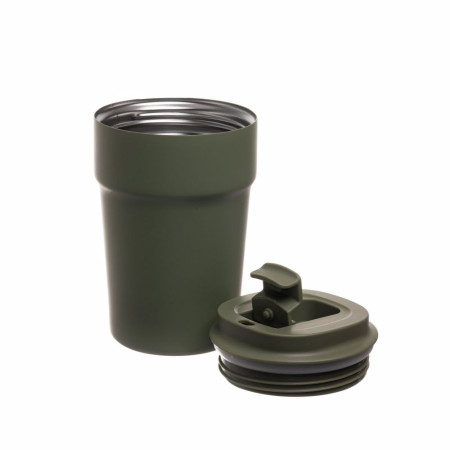 Термокружка 380 мл сталева Line Art Rhodes, вакуумна (оливковий)