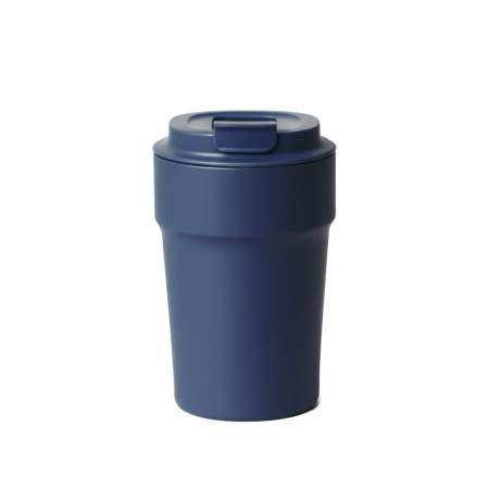 Термокружка 380 мл сталева Line Art Rhodes, вакуумна (темно-синій)