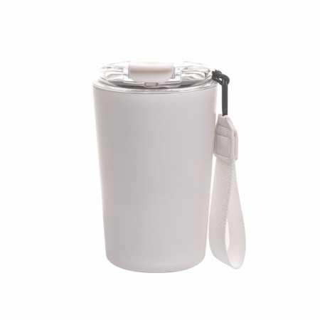 Термокружка 380 мл сталева Line Art Krit, вакуумна (білий) Термокружка 380 мл сталева Line Art Krit, вакуумна (білий)